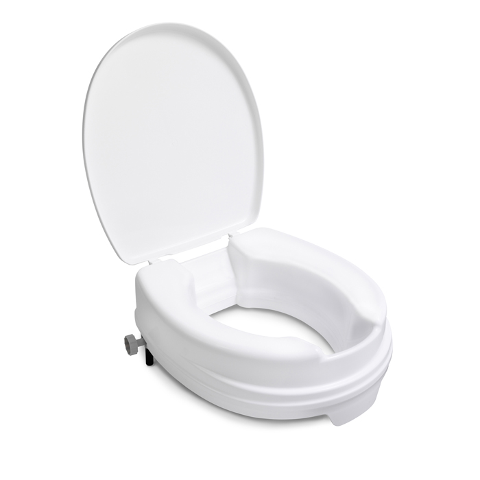 Clip On Toilet Seat Raiser with lid 100mm HIRE
