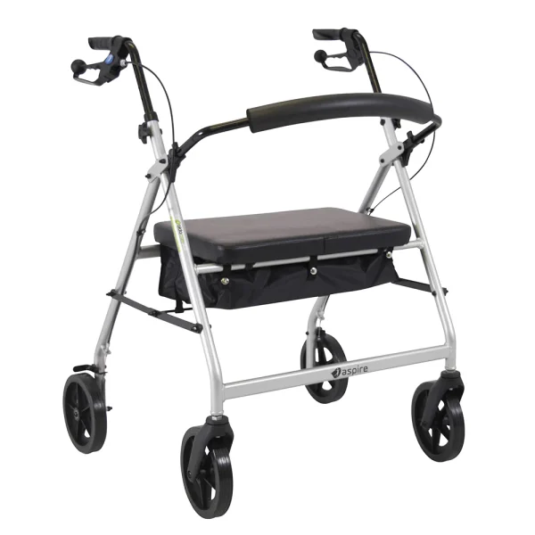 Aspire XL Seat Walker / Rollator - Silver